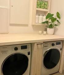It has lots of storage plus a place to sit (affiliate link: 20 Must See Ikea Laundry Hacks