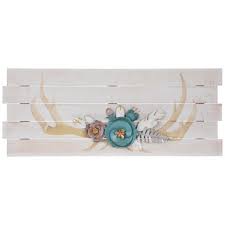 Have a wood project you. Whitewash Floral Antler Wood Wall Decor Hobby Lobby 1786904