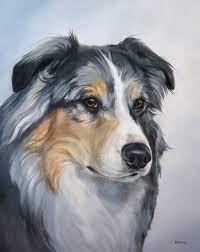 Pin By Zann Hemphill On Dog Arts Australian Shepherd Painting Border Collie Art Dog Art