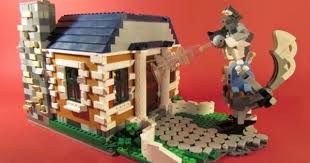 Lego The Three Little Pigs Lego Art Lego Creations Three Little Pigs