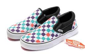 Black White And Blue Checkered Vans Vans Classic Checkerboard Slip On Black White Purple Red Skate Shoes Y019 39 99 Vans Shop Vans Shop In Califor Vans Mens Vans Shoes Vans Shoes For Sale