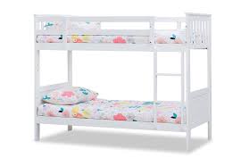 Double / single (trio) bunk beds; White Captain Jack Double Bunk Bed Amart Furniture