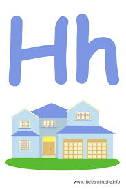 Letter H Flashcard- House – The Learning Site