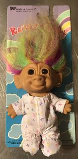 Vintage Bright of America RAINBOW TROLL Pajamas (5" Tall)