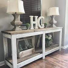 80 Amazing Farmhouse Home Decor Ideas To Get A Past Impression With Your Family 20 Farmhouse Console Table Diy Console Table Rustic Console Tables