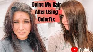 We asked two hair experts to weigh in on the best tips and tricks to dye. Dying Hair After Using Colorfix Garnier Oil Hair Dye Medium Brown Dark Brown Root Touch Up Youtube