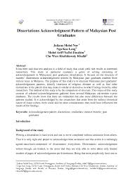 Without their assistance and dedicated involvement in every step throughout the process, this paper would have never been accomplished. Pdf Dissertations Acknowledgment Pattern Of Malaysian Post Graduates Che Wan Khalidawaty Che Wan Khalid And Kea Leng Ngo Academia Edu