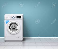 The more you spend the more reliable washing machine you will get. Realistic Background With Modern Washing Machine In Empty Laundry Royalty Free Cliparts Vectors And Stock Illustration Image 109938528