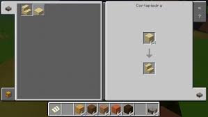 Open the 3×3 crafting board and complete the following crafting recipe: Minecraft Windows 10 Stonecutter Recipe