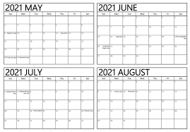 2021 yearly calendar (mon start) excel template. Calendar July 2020 To June 2021 Excel