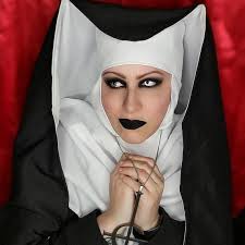 Nun's Costume Cosplay Horror Movie Valak Costume Renaissance Dress Medieval  Veil Peaked Veilhalloween Costume Nun Habit Veil Sister