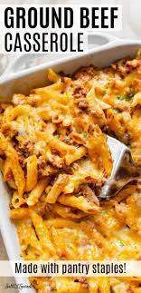 Easy Ground Beef Casserole In 2020 Beef Casserole Recipes Beef Recipes For Dinner Ground Beef Recipes For Dinner