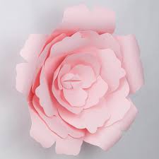 Large 12 Inch Pre Made Light Pink Rose Paper Flower Wedding Backdrop Wall Decor 3d Diy