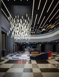 Maybe you would like to learn more about one of these? A Beautiful Modern Oversized Long Lobby Chandelier By Galilee Lighting Contemporary Custom Led Chan Modern Chandelier Foyer Commercial Chandelier Foyer Design