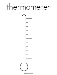 Thermometer Coloring Page From Twistynoodle Com Goal