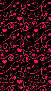 Black and red wallpaper heart. Red Black Hearts Wallpaper Heart Wallpaper Backgrounds Phone Wallpapers Valentines Wallpaper