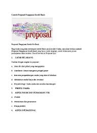 Contoh Proposal Pengajuan Kredit Bank