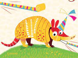 Happy Birthday Armadillo Bear Art Armadillo Art Armadillo