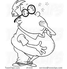 Cartoon Black And White Outline Design Of A Sick Guy Grabbing His Mouth And Holding His Belly 1228 By Ron Leishman Ready to be used in web design, mobile apps and presentations. sick guy grabbing his mouth