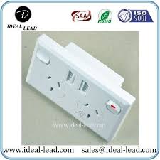 Saa Australian Dual Usb Charger Wall Switch Plug Socket Plug Socket Dual Usb Sockets