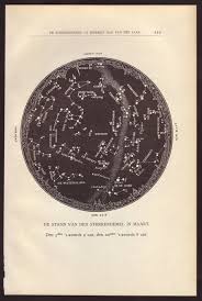 1923 Month Of March Star Chart Astronomy Print Night Sky
