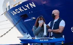 Used rocket goes into space and lands intact. Jeff Bezos Names Blue Origin S Rocket Recovery Ship After His Mom