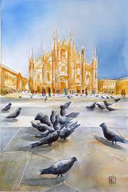 Il Duomo E I Piccioni Milano Nd Acquerello Di Lorenza Pasquali Paintings 30x45 Www Lorenzapasquali It Copyright C Lor Fondos De Pantalla Libros Arte Italia