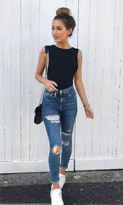 Calças Jeans Que Estão Na Moda 2020 Como Ser Cool Usando Calca Jeans Em 2020 Looks Tumblr Feminino Looks E Look Moda