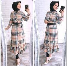 Tesettur Ekose Gomlek Tunik Modelleri Moda Tesettur Giyim Ekose Gomlek Ekose Giyim