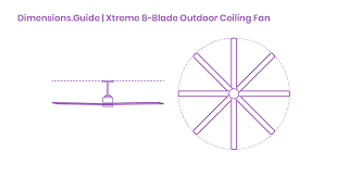 Read our best outdoor ceiling fan reviews! Xtreme 8 Blade Outdoor Ceiling Fan Dimensions Drawings Dimensions Com