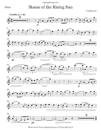 House Of The Rising Sun Free Violin Sheet Music Sheet Music Saxophone Sheet Music
