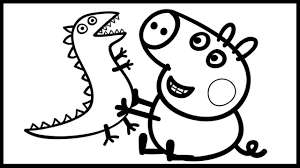 Peppa Pig Dinosaur Coloring Pages Through The Thousands Of Pictures On The Web With Rega Peppa Pig Coloring Pages Dinosaur Coloring Pages Peppa Pig Colouring