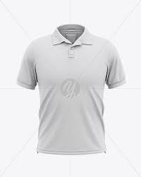 Men S Short Sleeve Pique Polo Shirt Front View In Apparel Mockups On Yellow Images Object Mockups Clothing Mockup Men Short Sleeve Pique Polo Shirt