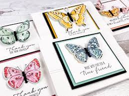 See more ideas about stampin up cards, cards, card tutorials. Stampin Up 5 Butterfly Cards Gift Box Video Tutorial Post By Demonstrator Brandy Cox