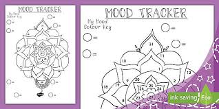 Kostenlose mandalas zum ausmalen für kinder und erwachsene zum herunterladen und ausdrucken als pdf. Mandala Themed Mood Tracker Bullet Journal Page