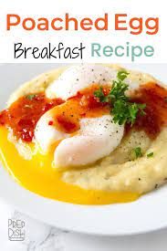 Poached Eggs And Polenta With Spicy Chili Sauce 10 Ingredients Recipe Egg Recipes For Breakfast Recipes Easy Spring Recipes
