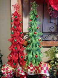 Mesh Trees Mesh Christmas Tree Xmas Crafts Christmas Crafts