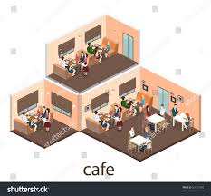 This 3d floor plan of a small cafe allows the owners to get a clear visual of what the finished product will look like, how choices for the wall decor, window signs, and lighting keep the venue on brand and make a limited space feel more. Cafe Interior Designs Design Coffee Shop Small Cafe Floor Plan