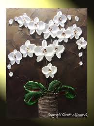 Abstract Black And White Flower Painting Pin By Contemporary Art By Christine On Art Paintings By Christine Bell Krainock Texture Painting Flower Painting Orchids Painting