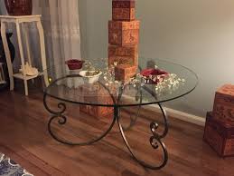 Find glass coffee table in coffee tables | buy or sell coffee tables, ottomans, poufs, side tables & more in ontario. Handmade Forged Iron Round Glass Coffee Table 36 Inch Dornbach Studios