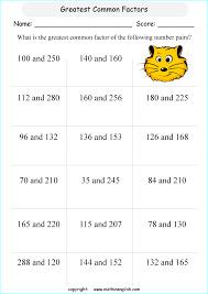 List the factors of two numbers. Printable Primary Math Worksheet For Math Grades 1 To 6 Based On The Singapore Math Curriculum