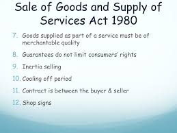 (3) in subsection (2) above 'necessaries' means goods suitable to the condition in life 17 of the minor or other person concerned and to his actual requirements at the time of the sale and delivery. Ppt Sale Of Goods And Supply Of Services Act 1980 Powerpoint Presentation Id 5316649