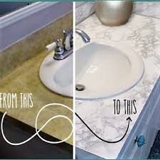 Ez Faux Decor Instant Kitchen Countertop Backsplash Update Grey White Marble Granite Self Adhesive Peel And Stick Thick Waterproof Ezfaux Decor Llc Unique Kitchen Countertops Replacing Kitchen Countertops Kitchen Remodel Countertops