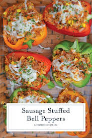 Sausage Stuffed Bell Peppers Are A Classic Italian Dish Using Stuffed Peppers With Rice Stuffed Peppers Ground Italian Sausage Recipes Ground Sausage Recipes