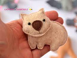 Wombat Felt Magnet Animales De Fieltro Juguetes De Fieltro Animales Australianos