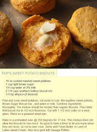Sharon S Sweet Potato Biscuits Bisquick These Were Good But Not As Good As The Recipe Mr Sweet Potato Biscuits Doughnut Recipe Easy Cooking Sweet Potatoes