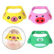 Baby Wash Cap Child Kids Hat Soft Adjustable Bathing Cartoon Protector Baby Care Baby Wash Soft Hats Baby Care