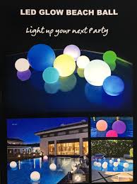 Led Glow Beach Ball Cookes Pools Spas