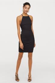 Fitted Dress Black Ladies H M Ca Black Dress Black Short Dress Fitted Dress