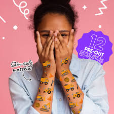 Dig It Construction Party Zone Temporary Tattoos for Kids, Boy Birthday  Favors, Truck Party Decorations, Yellow Party Supplies, 12 Sheets